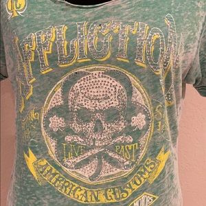 Affliction sequined Tee